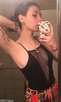 My favorite pierced tit emo selfies