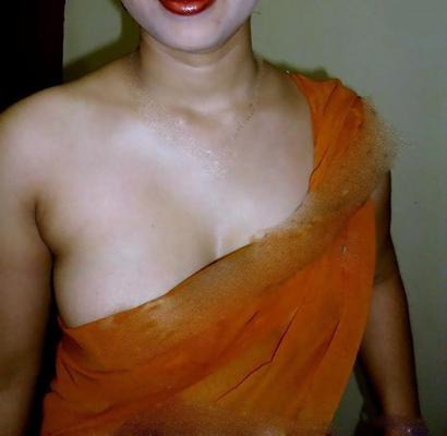 Desi bhabhi posando sin sujetador solo en sari mostrando fotos de tetas