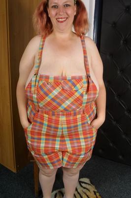 Kristyna BBW Overalls Big Boobs