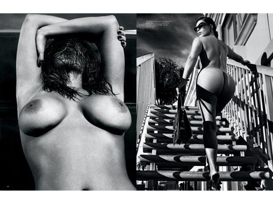 Kim Kardashian desnuda en la revista Love