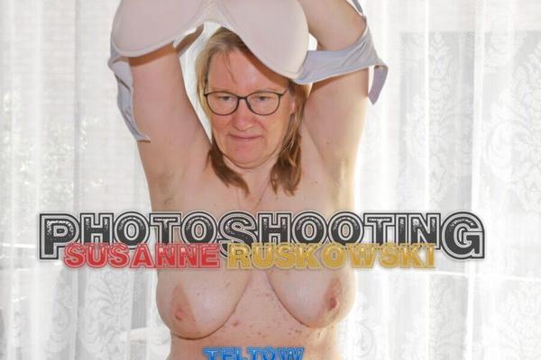 Немецкая бабушка Susanne на фотосессии с незнакомцем