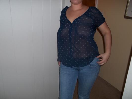 Wife flashing tits