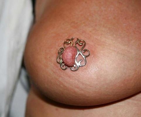 Nipple Ornaments and Piercings.