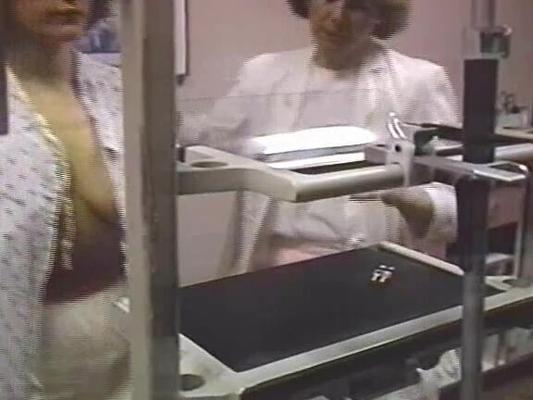 Black-haired American MILF having a Mammogram (Vintage)