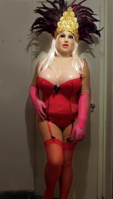 Rubber doll in red