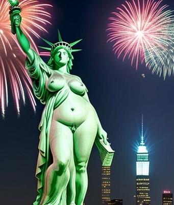 Lady Liberty Defends Freedom