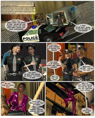 Police Catfight Comic