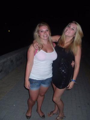 Cute chubby blonde teen on holiday big tits