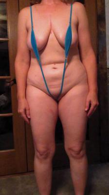 blue sling bikini