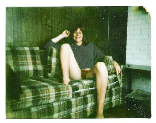 Old polaroids - pussy on plaid.