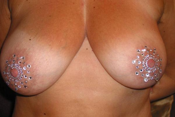 Decorated breasts