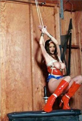 kat dennings as wonder woman in bondage peril tits