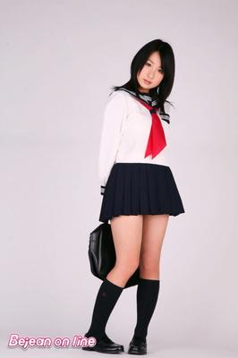 Rui Kiriyama shows her school cloths