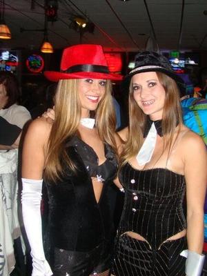 Hotties having fun on halloween