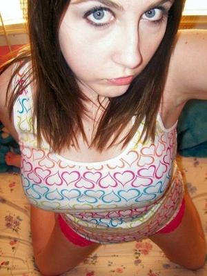 Gamer teen with big boobs!