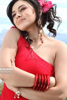 Hansika Motwani- Beautiful Indian Celeb Poses in Sexy Red Outfit