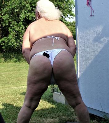 Nasty Old BBC Granny Slut Display&#;s In Public #