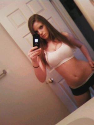 Young teen brunette has an amazing chest