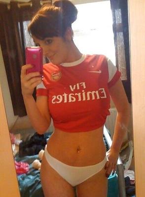 Fille selfie d'Arsenal