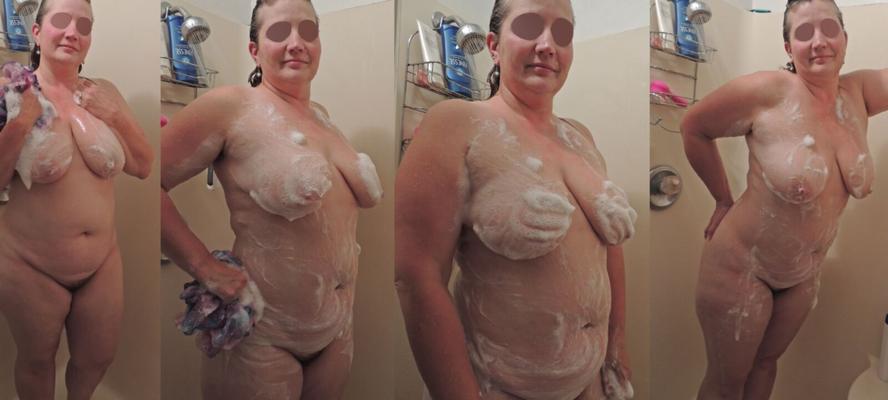 BBW Slut Soaps Her PHAT Tits Up