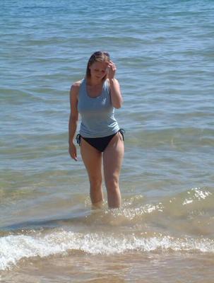 Jenn Plus sur la plage