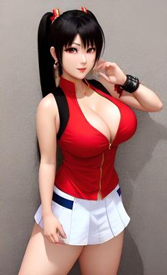 AI ビデオ ゲーム ファイターの巨乳