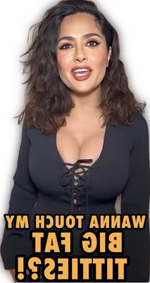 Diosa MILF tetona Salma Hayek, material de primera cogida de tetas